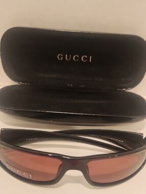 Gucci BROWN  Frame Sunglasses with Brown Lenses and Case NEW